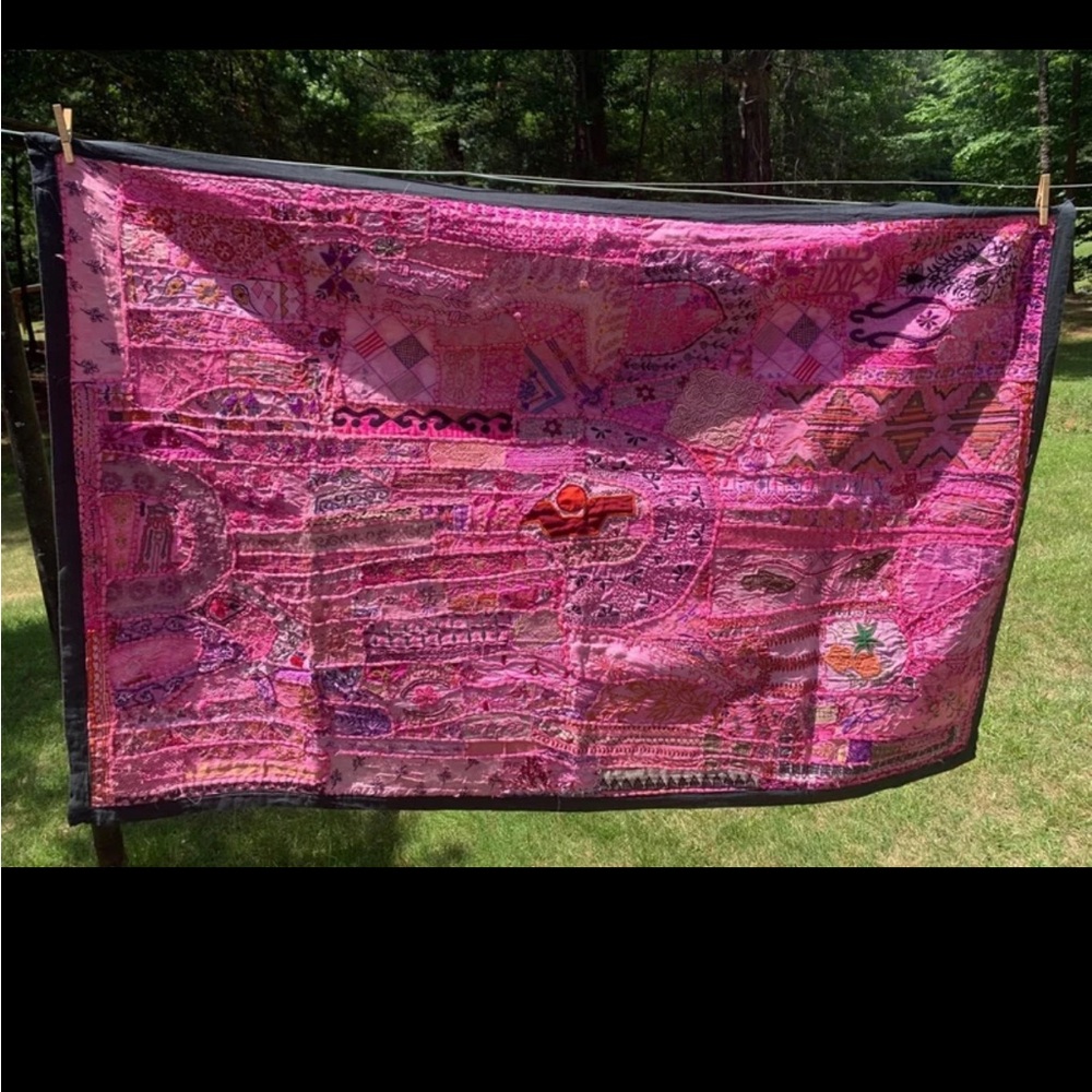 Handmade Pink Bohemian Wall Hanging